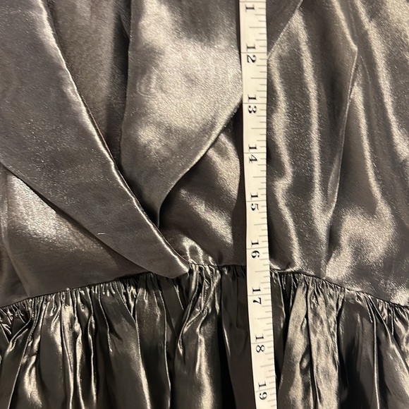 VTG(Rare),Lola Berent,Stunning Evening, Metallic Silver Cocktail Dress,Size 4 - Picture 11 of 16
